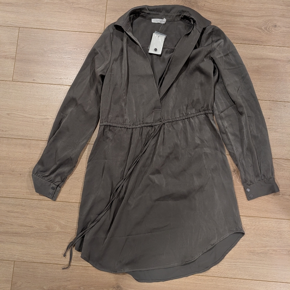 Lush Grey Satin Dress